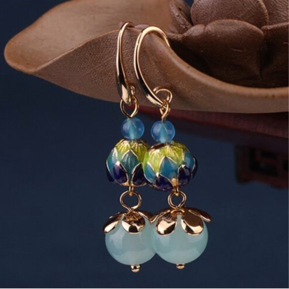 Natural Aventurine Earrings - Picture 3 of 7